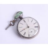 A Victorian silver open face key wind pocket watch, with the movement signed William Clarke,