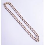 A heavy 9ct gold link necklace, 103.0g.