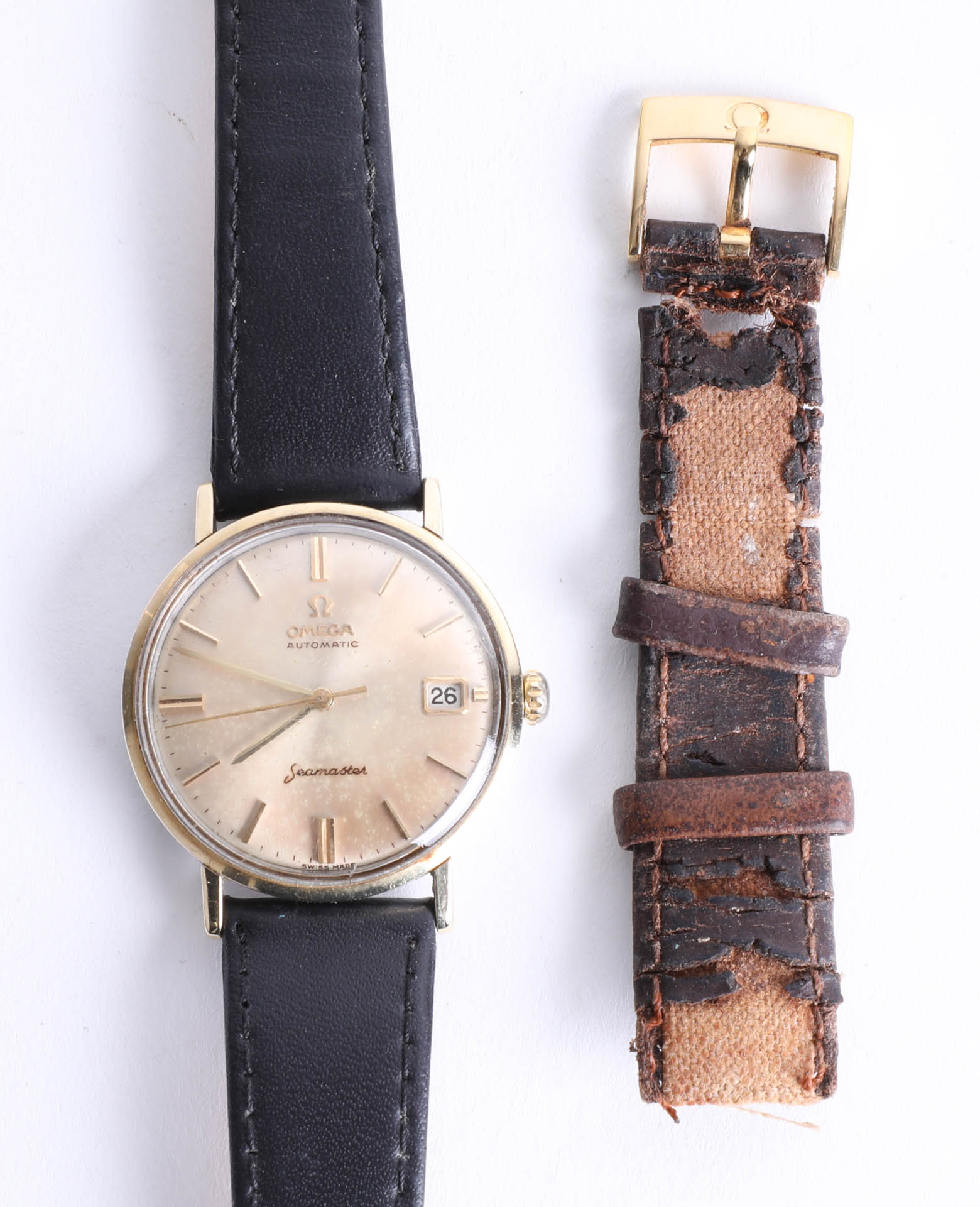 Omega, vintage gents automatic date Seamaster wristwatch, gold capped, with receipt and papers dated - Image 2 of 6