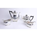 An Edwardian four piece silver tea service, Sheffield circa 1903, maker 'J.R', 71.59oz.