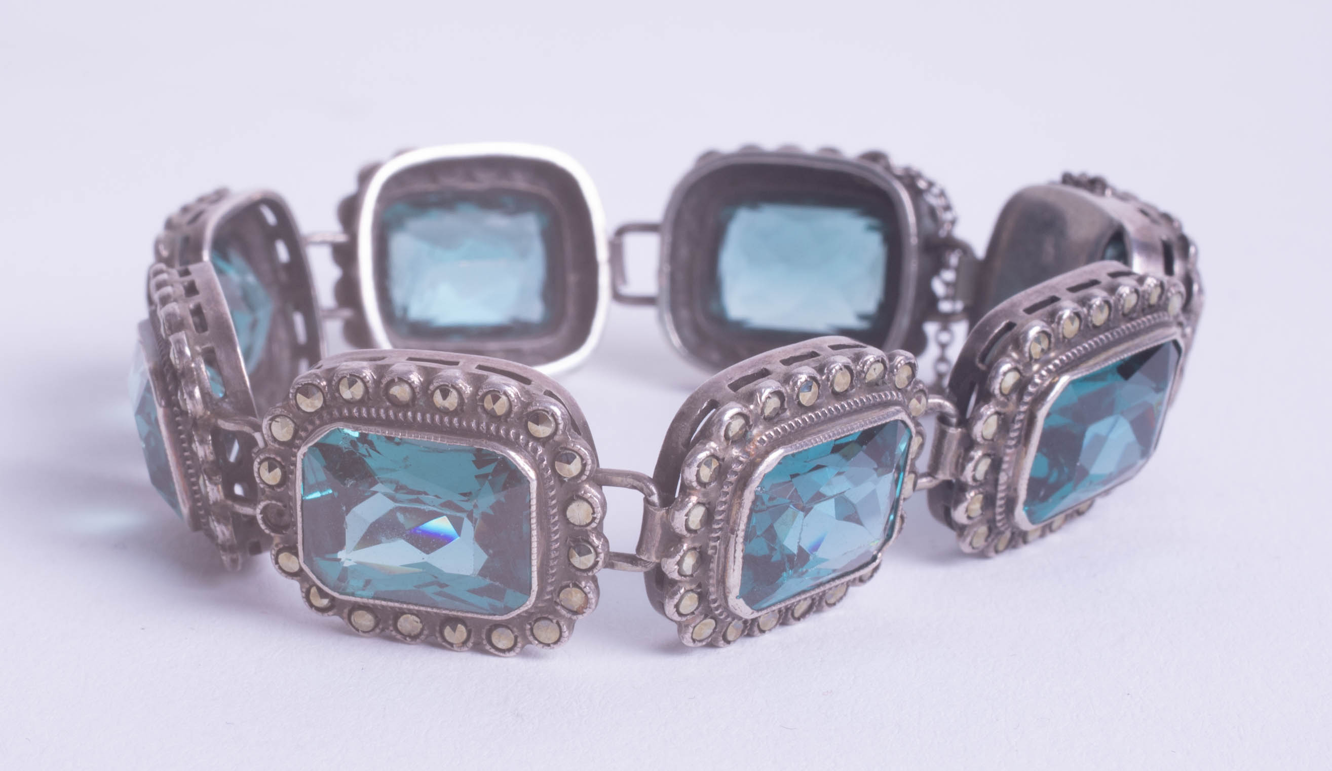 A vintage paste stone bracelet.