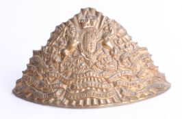 A 19th century British 16th Lancers chapka plate badge. Part of the Late Reverend Geoffrey Garner