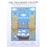 Brian Pollard, signed limited edition poster, London Bridge, not framed, 59cm x 43cm.