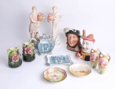 Royal Doulton, character jug Aramis, together with Victorian oriental patterned teapot and stand,