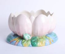 Clarice Cliff, Waterlily centrepiece, width 23cm.