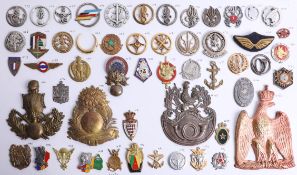 A collection of approx. 52 military cap and other French badges including Foreign Legion and