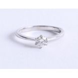 An 18ct white gold diamond solitaire ring, approx 0.50ct, size M.