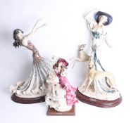 Florence, two large limited edition figures, circa 2001/2002, title 'Promenade' and 'Mercedes' on