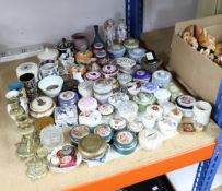 A quantity of various trinket boxes, figures, Wedgwood and sundry ornaments.