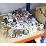 A quantity of various trinket boxes, figures, Wedgwood and sundry ornaments.