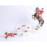 Beswick, 868 huntsman group including fox and five hounds.