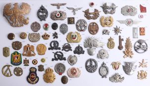 A collection of approx. 52 miscellaneous interesting and decorative military cap and other badges