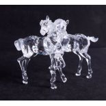 Swarovski crystal, Playing Foals, in perfect condition, in original well-kept box.