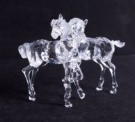 Swarovski crystal, Playing Foals, in perfect condition, in original well-kept box.