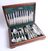 Elkington, a silver plated canteen of cutlery.