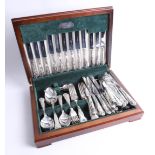 Elkington, a silver plated canteen of cutlery.