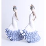 Nao, pair of Spanish dancers, height 24cm.