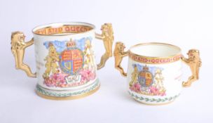 Paragon, a Geo VI Coronation loving cup, limited edition, no. 191/750, 1937, height 12cm and another