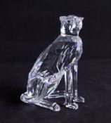 Swarovski crystal, Cheetah, sitting, in perfect condition, in original well-kept box.