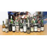 A collection of forty two bottle of various wines, port and champagnes to include 1972 La Cour