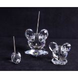 Swarovski crystal, Collection of Three Mice, small, medium and large, in perfect condition, in