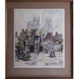 Figura, signed limited edition print 'Bootham Bar, York' 31/250, 38cm x 32cm, framed.