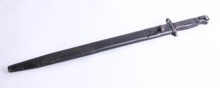 A bayonet and leather scabbard, marked 2061, length 58cm. Part of the Late Reverend Geoffrey