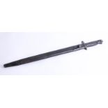 A bayonet and leather scabbard, marked 2061, length 58cm. Part of the Late Reverend Geoffrey