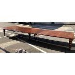 A rare and impressive large Victorian extending mahogany dining table, the rectangular top with