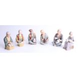 Six modern oriental porcelain figures.
