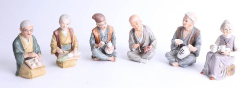 Six modern oriental porcelain figures.