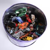 Collection of approx 50 loose diecast cars including Hotwheels, Matchbox and Realtoy.