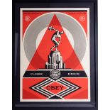 Obey poster, (Shepard Fairey), Classic Discs, signed limited edition no. 297/450, 60cm x 45cm,