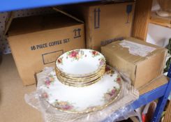 Royal Albert 'Old Country Roses', twenty one piece tea service, together with a sixteen piece coffee