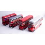 Four Sun Star 1/24 scale model Routemaster buses.