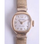 Rotary, a ladies rolled gold bracelet watch, Inca Bloc, boxed.