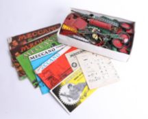 Collection of vintage Meccano including booklets.