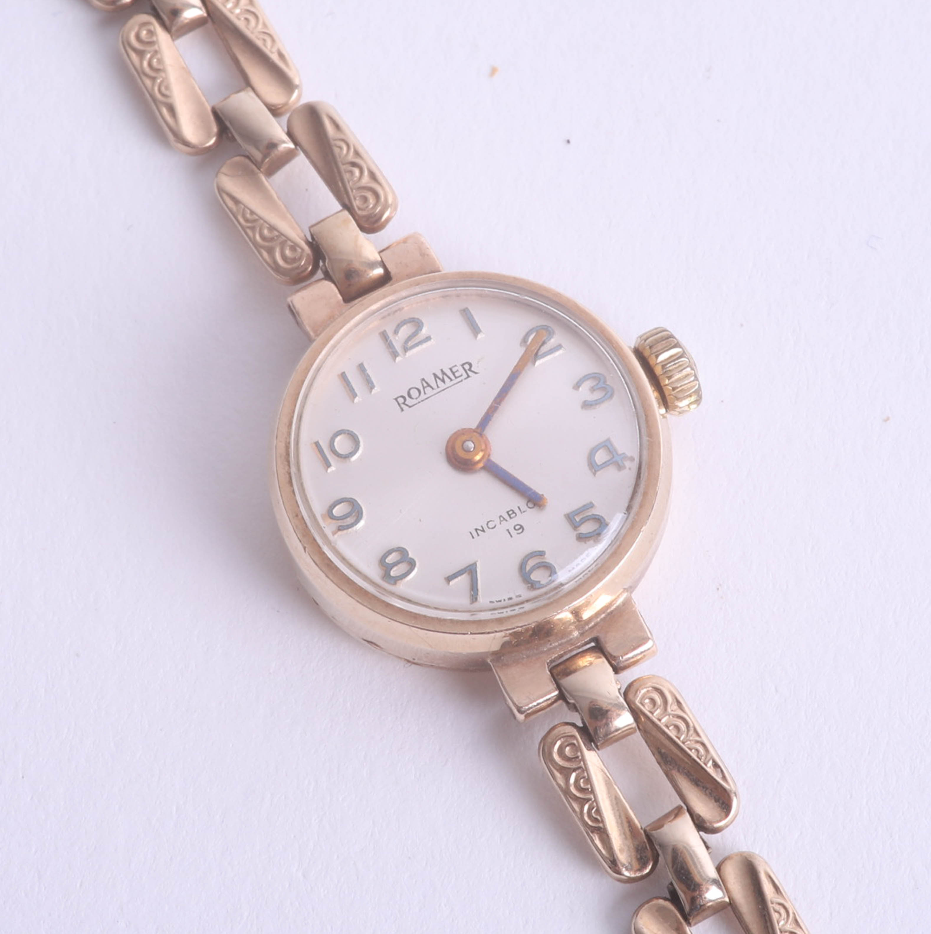 Roamer, a ladies 9ct gold wristwatch, approx. 13g. - Image 2 of 2