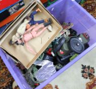 Collection of Action Man accessories including clothes, hats, shoes etc.