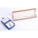A 9ct gold Clogau gold necklace approx. 4.9g, together with silver bracelet (2).
