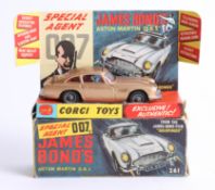 Corgi Toys, Special Agent 007, James Bonds Aston Martin in gold DB.5, No 261, boxed includes an