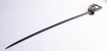 A George IV sword with cypher on hilt, length 95cm. Please be aware that we are unable