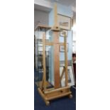 A large free standing Artist easel, height approx 193cm.