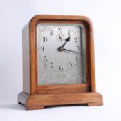 An oak cased bracket clock, the silvered dial signed John Walker (H.M. King, 1 South Molton, London,