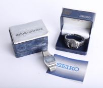 Two gents Seiko wrist watches one digital type with multi alarm (2).