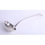 A Geo III silver ladle, London marked RCGS?, approx. 4.50oz.