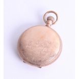 An antique full hunter Elgin pocket watch, Duchess model, 42mm, with white enamel and