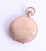 An antique full hunter Elgin pocket watch, Duchess model, 42mm, with white enamel and