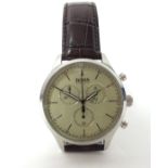 Hugo Boss, chronograph, wristwatch, back plate marked HB 317.1.14.3036.