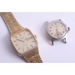 Rotary, gold plated quartz calendar watch and Eterna vintage time piece with subseconds (2)